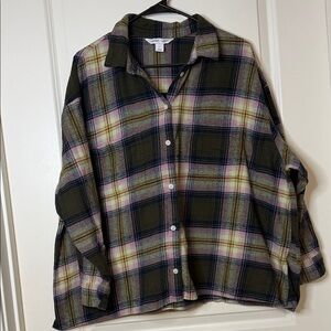 Old Navy Multicolor Plaid Long Sleeve Top